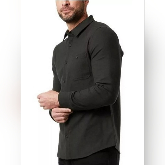 32 Degrees Heat Men's Long Sleeve Lightweight Button Up Shirt Size XL Dark Green - Picture 3 of 16